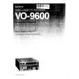 SONY VO9600 Owner's Manual cover photo