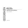 KENWOOD FG-273 Owner's Manual cover photo