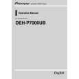 PIONEER DEH-P7000UB/X1PEW5 Owner's Manual cover photo