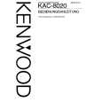 KENWOOD KAC8020 Owner's Manual cover photo