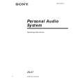 SONY ZS-X7 Owner's Manual cover photo